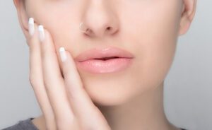 Simple Nose Piercing Natural Makeup and French Manicure And Sensual Lips