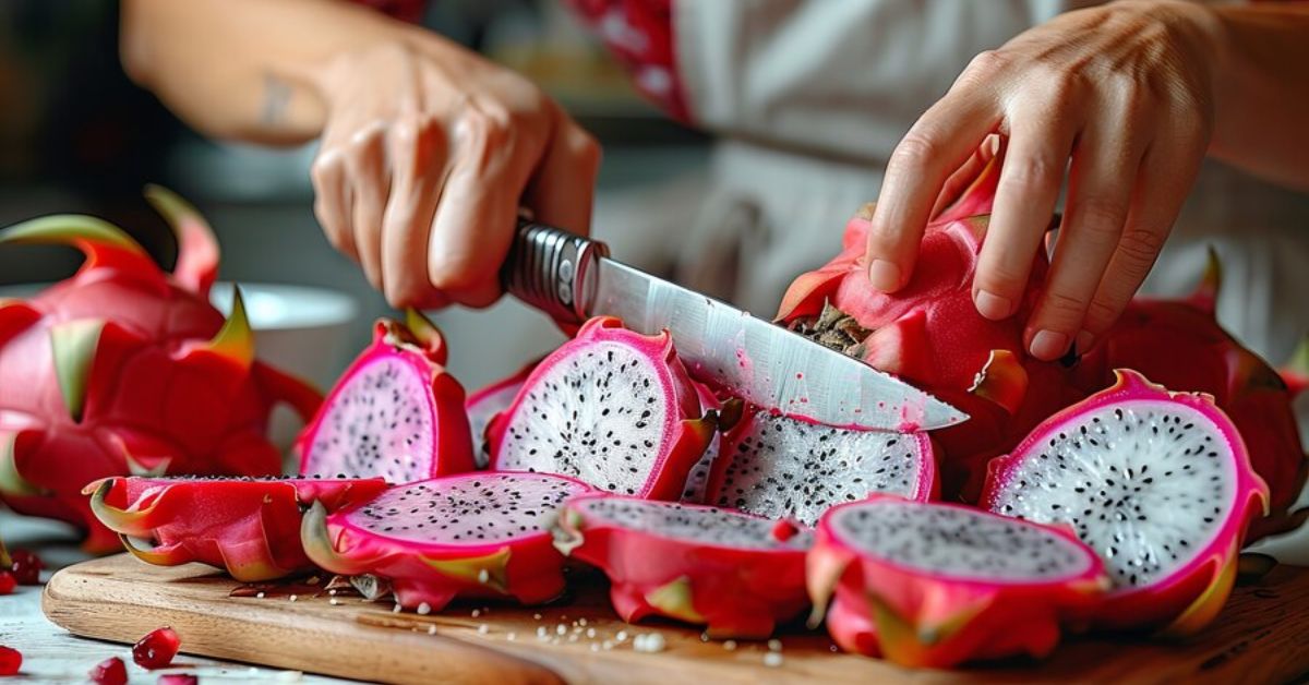 cutting Dragon Fruit